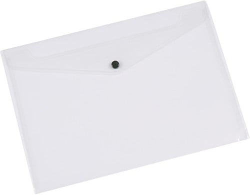 Q-CONNECT documentenmap, A3, transparante PP, drukknopsluiting