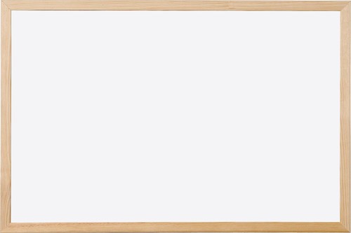 Q-CONNECT whiteboard, met houten frame, melamine, 120 x 90 cm
