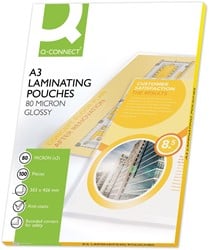 Q-CONNECT lamineerhoes A3 2x 80 micron 100 stuks