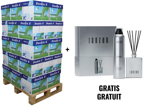 ACTIE DOUBLE A: 1 x printpapier A4, 80 g, 1 pallet (ref. D1022P1) + GRATIS 1 x Janzen giftset Heavenly