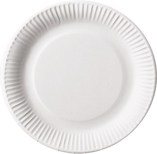 Bord "pure", rond, wit, diameter 23 cm, uit karton, pak van 100 stuks