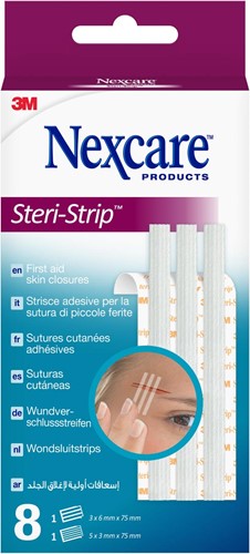 3M Nexcare wondsluitstrips, geassorteerde afmetingen, pak van 8 stuks