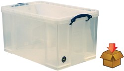 Really Useful Box 84 liter, transparant, per stuk verpakt in karton