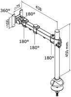 Monitorarm Neomounts D960G 10-30" doorvoer zwart-3