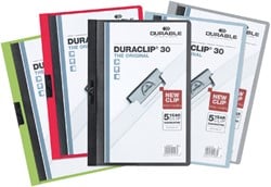 Klemmap Durable Duraclip A4 3mm 30 vellen assorti