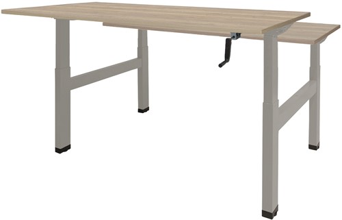 Dextro slinger duo bureautafel - Halifax - Aluminium - 120x80cm