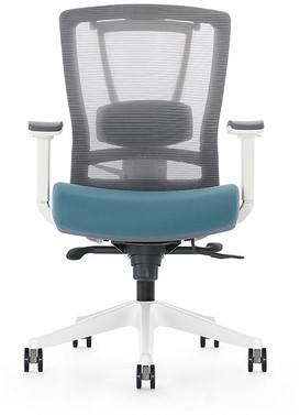 Bureaustoel Luxe Kangaro Netstof. Multi Verstelbaar Grijs/Blauw PER STUK