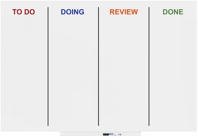 Whiteboard Rocada Skinagile 100X150Cm Wit Gelakt PER STUK