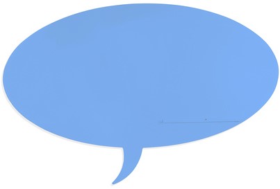 Whiteboard Rocada Skinshape Talk 100X150Cm Blauw Gelakt PER STUK