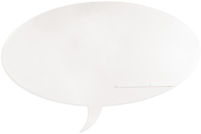 Whiteboard Rocada Skinshape Talk 100X150Cm Wit Gelakt PER STUK
